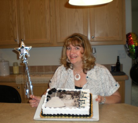Sue with cake