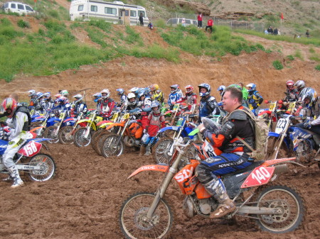 Lined up ready to race a WORCS race