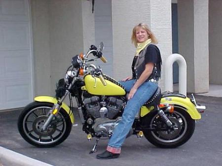 In the driveway on my ‘86 Harley in 2001