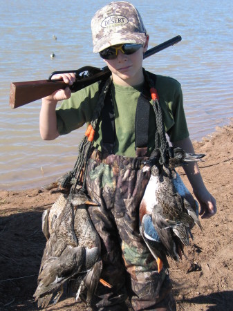 Youngest son, Paul - His first duck hunt!