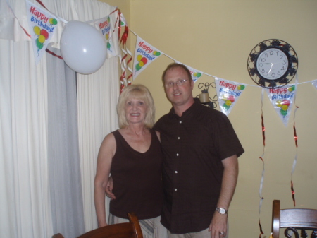 steve's  38th birthday with mom