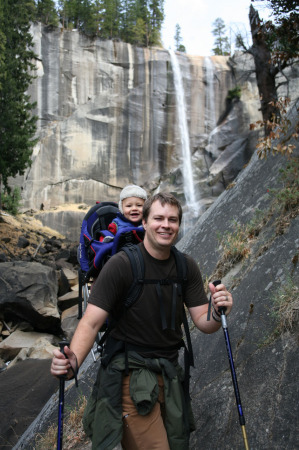 Grueling hike to the peak of nevada Falls in Yosemite