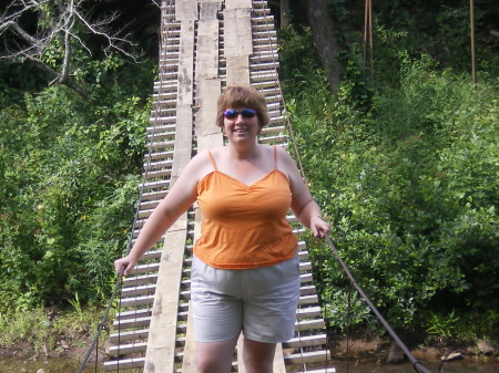 Me on the Swinging Bridge