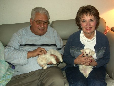 Russ & Margie with Puppies