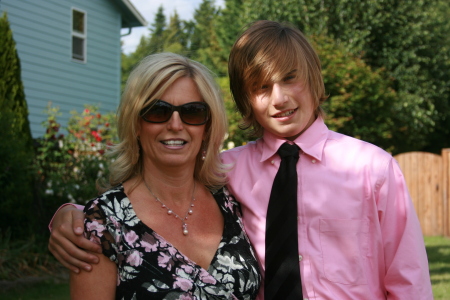 My Son Riley and I 8th grade graduation 2006