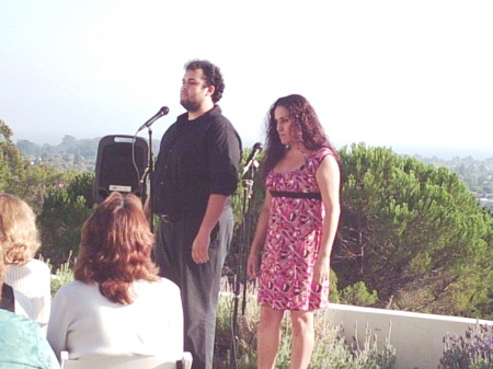 tawni and justin singing at the wedding