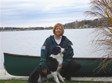 Jen and Bo at home