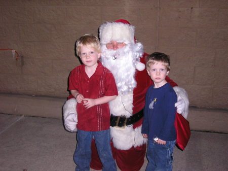 the boys with Santa!