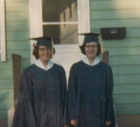 Cheryl & Kathie graduation 1965