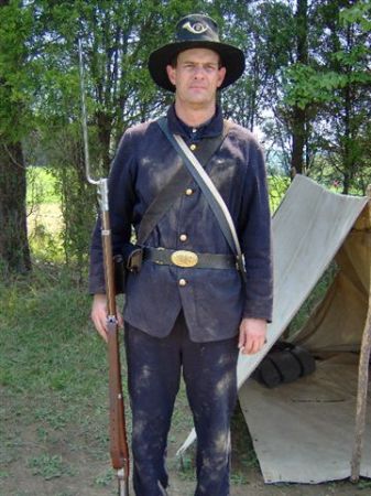 Civil War reenactor