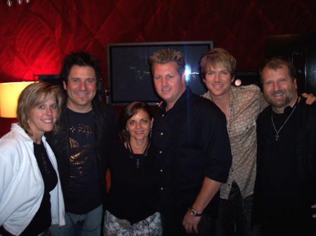 Filming a cinema spot with Rascal Flatts.