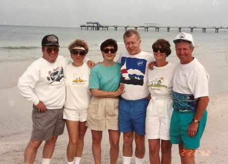 Me with my husband's family at Clearwater Beach, FL.