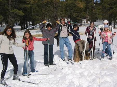 Cross Country skiing with the friends and kids