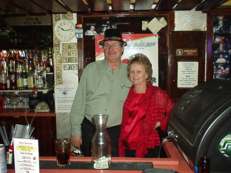 My wife and I at a motel lounge we owned....