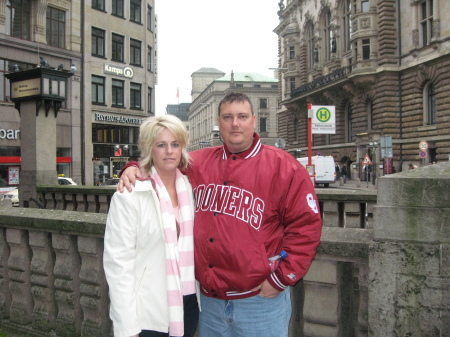 Judy and I in downtown Hamburg Germany - Oct 2007
