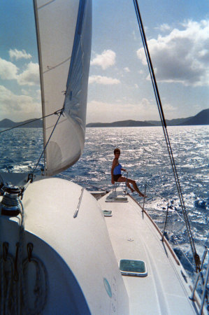 me, 'on watch' in the BVI