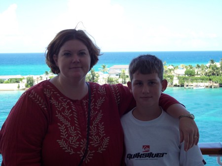 Collin and me on the cruise ship.