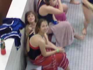 Meagan at one of her swim meets...