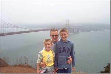 My 3 guys in San Francisco visiting my brother in law