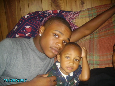In the left is my youngest son John, with him my nephew Ty.
