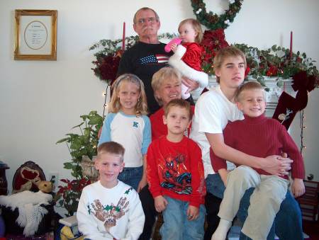 Tommy and I with all of our grand kids