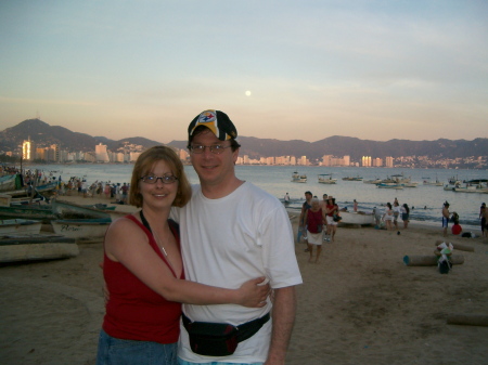 My wife, Kelly and me on the Mexican Riviera