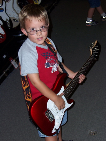 Nicky 6 years old with his Guitar