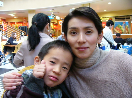 11/22/2004 my wife(Nao) & yanger son(Yousuke)
