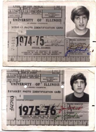 University of Illinois ID cards from 1974 and 1975