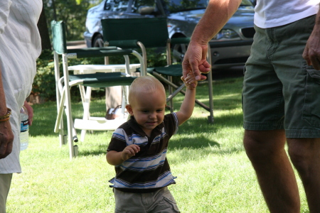 My grandson Tristan and me on my 50th birthday