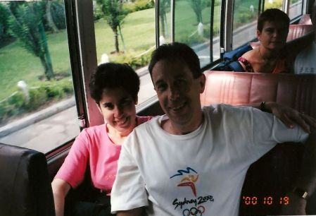 Jean and I on a jitney in Nassau.....on the way to the shopping area