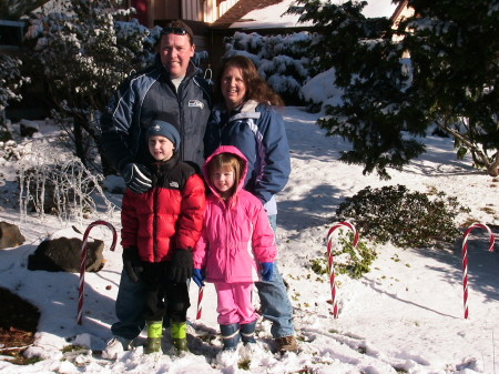 our family in the snow