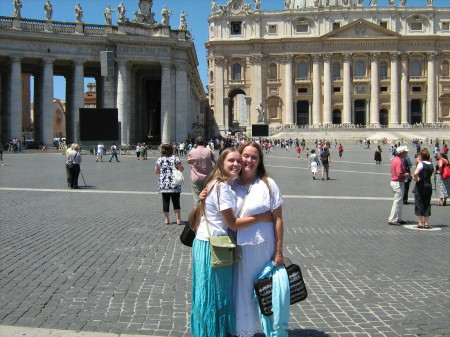 In St. Peter's square, Vatican, with my daughter Claire