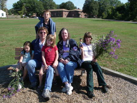 Photo of myself with wife Jane and my 4 grandchildren( fall,2005)