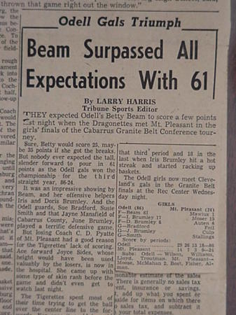 1957  Feb Odell B Bean scores 61