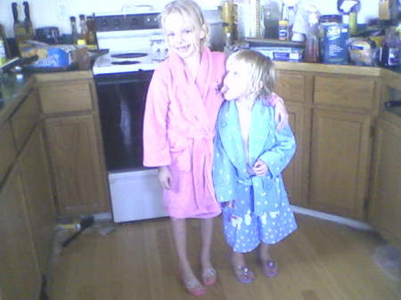 amber and moo in robes