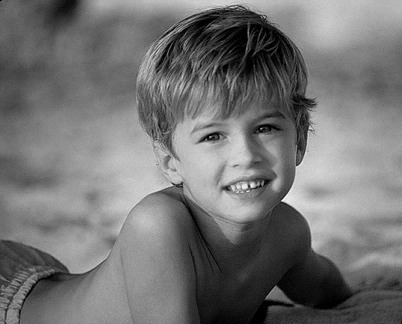 Our boy Dominic at the beach