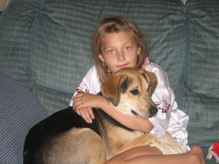 kELLY WITH LILLY -oiur dog