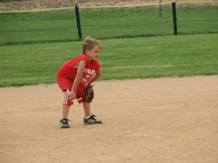 Cale playing t-ball