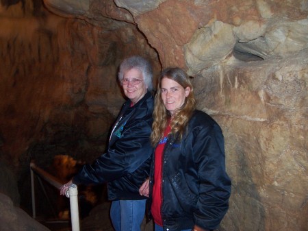 My mom and me in a cave in South Dakota