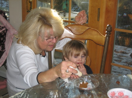 Making gingerbread cookies with my grandson, Jack