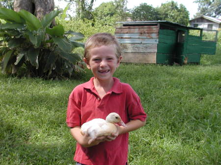 Jacob the duck boy, my white son - Punta Gorda, Belize 2007