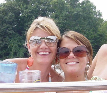 My daughter, Kristen, and I on our boat 06
