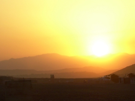 Sunset in Khowst Afghanistan