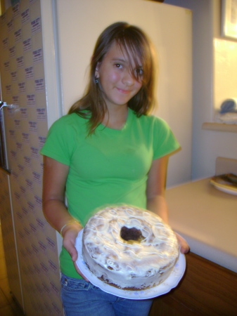 MY BEAUTIFUL DAUGHTER ON HER 14TH BIRTHDAY, WITH HER 2ND CAKE, LUCKY HUH!