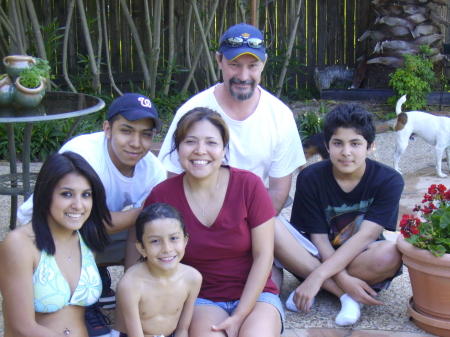 Family at the pool June 2008