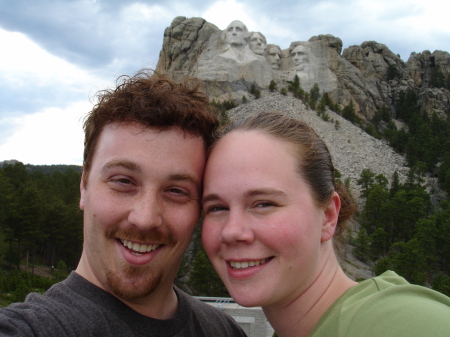 At Mt. Rushmore on Cross-Country trip home