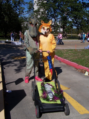 Krewe of Yazoo 2007 (I'm the gator, my wife is the tiger)