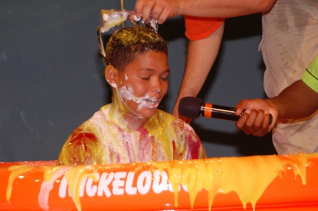 Tre' Getting "Slimed" On Nickelodean