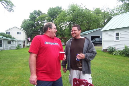 dad and jon at camp